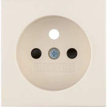 Elektrická zásuvka Centrální díl pro zásuvku se zemnícím kolíkem s ochrannou proti dotyku, Berker S.1/B.x Barva: Krémová, Povrch: Lesk