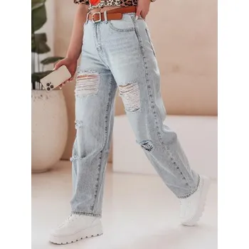 Dámské úzké džíny s páskem BAGGINOVA modrá