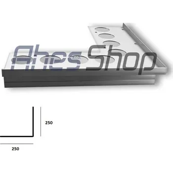 okap Roh STONE 90° 25x25cm - elox stříbrná