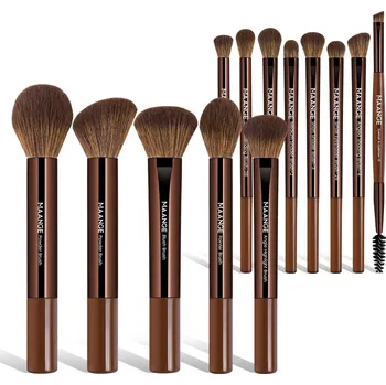 Kosmetický štětec Sada štětců na makeup | kosmetické potřeby 13 ks - Hluboká káva