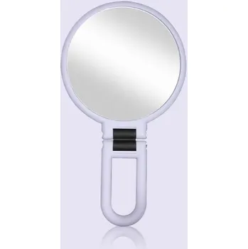 Kosmetické zrcátko Oboustranné skládací zvětšovací zrcátko na cesty | kosmetické doplňky - bílá 5X