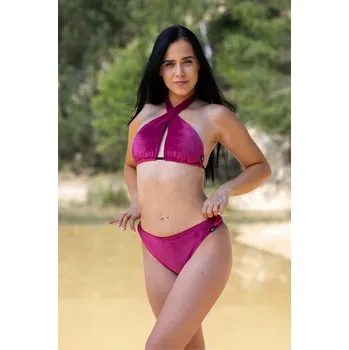 Dámské plavky VFstyle Sametové plavky vrchní díl Sofia růžové Velikost: M