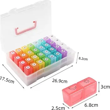 Dávkovač léků HomeLife dávkovač léků týdenní - A-Průhledný