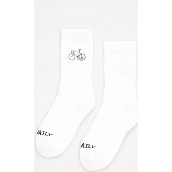 Pánské ponožky Iriedaily Peaceride (white) M, bílá