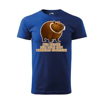 Tričko s potiskem Bur baloni luli lolli capi barrello cocossini - Italian Brainrot: modré 4XL