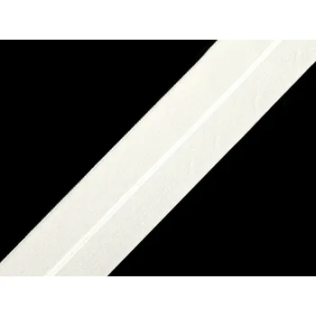 Textilie Lemovací pruženka půlená šíře 30 mm Varianta: 3 bílá, Balení: 18 m