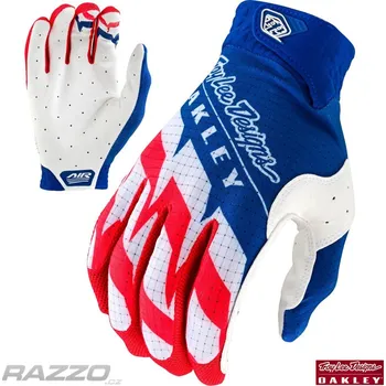 Moto rukavice Rukavice TroyLeeDesigns AIR Glove Oakley Vision White Blue 10 - L