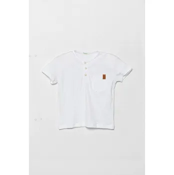 Dámské oblečení Kojenecké tričko United Colors of Benetton 3F4JA105S.W.Seasonal bílá 00X, vel. 68