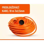Meister Prodlužovací kabel 10 m, 1 ks zásuvky,3x2,5mm