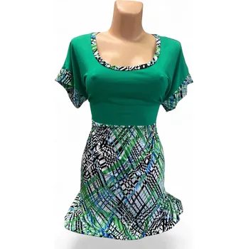 Dámská tunika Zelená halenka EVELÍNA, Barva Zelená, Velikost XL 44, Materiál 96% Viskoza 4% Lycra