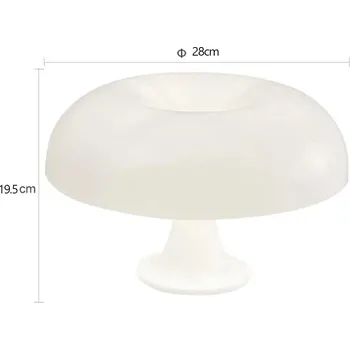 Lampička Moderní stolní lampa ve tvaru houby | stolní lampa, dekorativní lampa - Bílý , Nabíjení přes USB-C