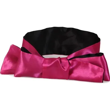 Pleťová maska Hedvábná spací maska s elegantní stuhou pro ženy | spací maska, maska na oči - Růžová