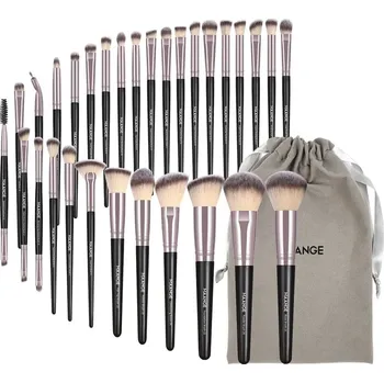 Kosmetický štětec Sada štětců na makeup s taštičkou | kosmetické pomůcky 30+1 ks - Černá káva