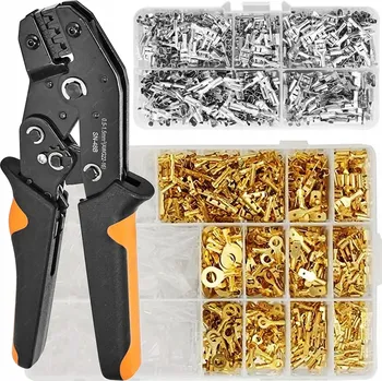 Krimpovací kleště Lisovací kleště na konektory Reball SN-48B + 1500 kusů konektorů