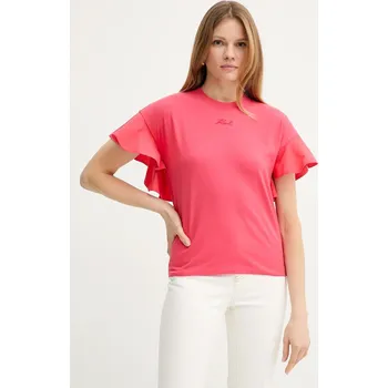 Pánská móda Bavlněné tričko Karl Lagerfeld A2W17063 růžová 38X, vel. M