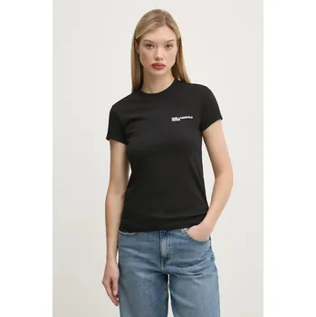 Pánské tričko Bavlněné tričko Karl Lagerfeld Jeans černá barva, A1W17004 99X, vel. L