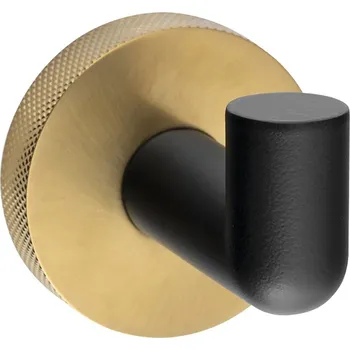 Držák na ručník SAPHO LARISSA háček, černá/zlato mat WS001BG