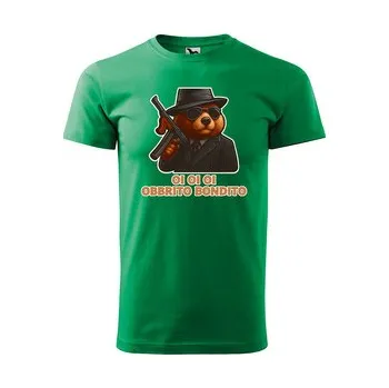 Pánské tričko Tričko s potiskem Oi oi oi obbrito bondito - Italian Brainrot: zelené 4XL