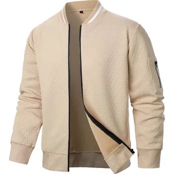 Pánská softshellová bunda Pánská bunda na zip s límcem ve sportovním stylu Barva: Khaki, Velikost: XL