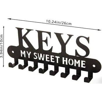 Věšák Držák klíčů s kovovou dekorací | nástěnný věšák - TY2562