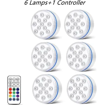 Noční světlo Aktualizované led světlo do vody s dálkovým ovládáním | podvodní světlo, rgb lampa - 6 Ovladač světla 1 , 7 cm