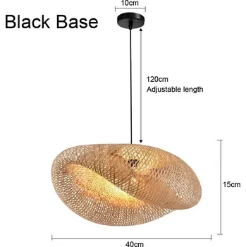 Bambusové závěsné stropní světlo pletené | svítidlo - Styl N