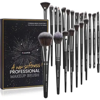 Kosmetický štětec Sada štětců na líčení s pouzdrem | kosmetické pomůcky 20+1 ks