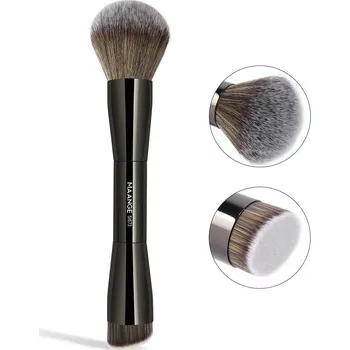 Make-up Štětec na makeup s dvojitou hlavicí pro korektor a konturování | kosmetické pomůcky - Černý