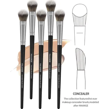 Kosmetický štětec Sada štětců na makeup pro perfektní líčení | kosmetické pomůcky 5 ks - Stříbro