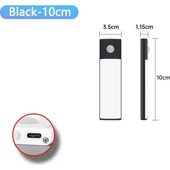 Noční světlo Pohybové led světlo pod linku bezdrátové | kuchyňské osvětlení - Černá 10 cm