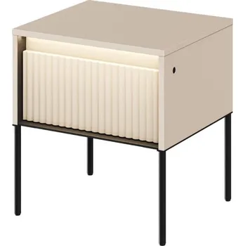 Noční stolek Noční stolek 1S s LED IPOLIS písková/černá