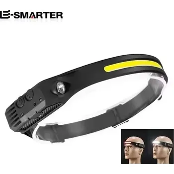 Čelovka Led čelovka se senzorem pohybu usb | čelová svítilna - W689-1 červená