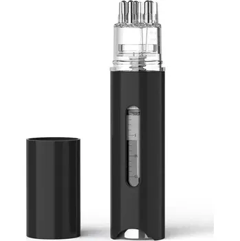 Masážní přístroj Masážní hřeben proti padání vlasů s olejovou nádržkou | masážní pomůcka, péče o pokožku - 15ml - Černá