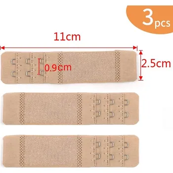 Podprsenka Prodlužovač podprsenky s háčky pro rozšíření | intimní doplněk, spodní prádlo - NRT113 3 ks béžová