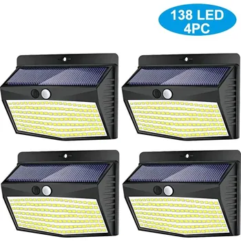 Venkovní osvětlení Silné solární venkovní světlo s čidlem | osvětlení - 138LED-4KS
