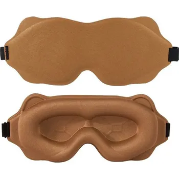 Škraboška na spaní 3d spací maska s paměťovou pěnou pro pohodlný spánek | maska na oči, spací maska - Hnědý