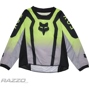 Moto dres Dětský dres FOX 180 Jersey Kids Lean Flo Yellow 2025 KXS