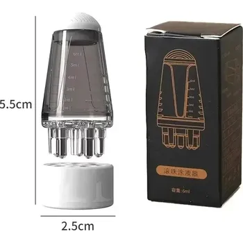 Masážní přístroj Růst vlasů hřeben s olejovým aplikátorem | masážní hřeben, masážní pomůcka - 6ml - Černá