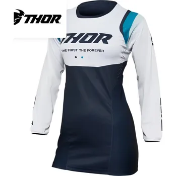 Moto dres Dámský mx dres thor pulse rev (bílá/modrá) s