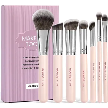 Kosmetický štětec Sada štětců na makeup pro perfektní líčení | kosmetické nástroje 7ks - Meruňka