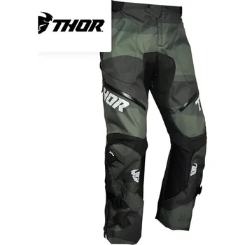 Moto kalhoty Enduro kalhoty thor terrain otb (zelená camo, vel. 30)