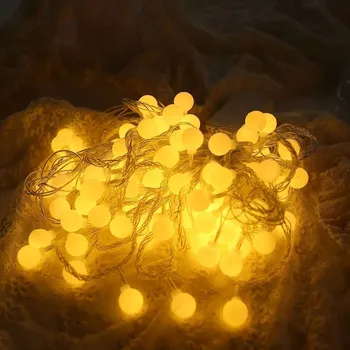 Vánoční dekorace Bílé LED světýlko na baterie | Dekorační světla, Vánoční osvětlení - teplá bílá , 10 m 80 LED diod