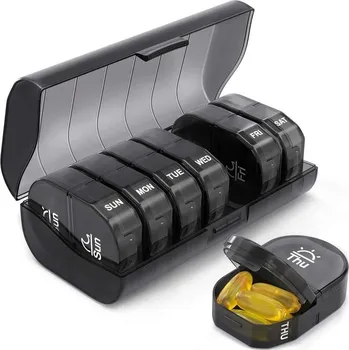 Dávkovač léků Cestovní dávkovač léků týdenní organizér na vitamíny | dávkovač léků, krabička na vitamíny - Č. 2