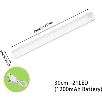 Noční světlo Noční světlo s pohybovým senzorem a USB nabíjením | osvětlení 3 ks - Kvádr 30 cm