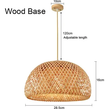 Bambusové závěsné stropní světlo pletené | svítidlo - Styl M