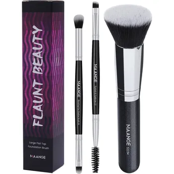 Kosmetický štětec Sada štětců na makeup | kosmetické pomůcky 3+1 ks - Černý