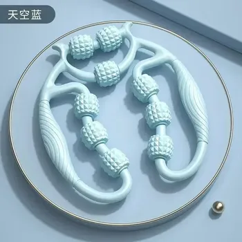 Masážní přístroj Masážní válec na nohy pro štíhlá stehna | masážní přístroj, posilovač stehen - 9 nábojů modrá