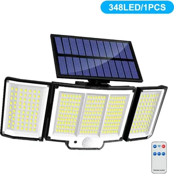Venkovní osvětlení Silné venkovní solární světlo s čidlem pohybu | bezpečnostní osvětlení - 348LED-1ks