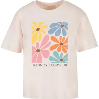 Pánská móda Ladies Happiness Blooms Here Tee - pink L