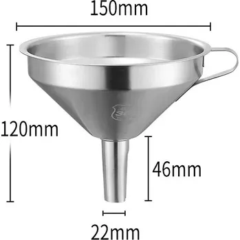 Nerezový trychtýř s jemným sítkem na olej a koření | kuchyňské náčiní, filtr - C